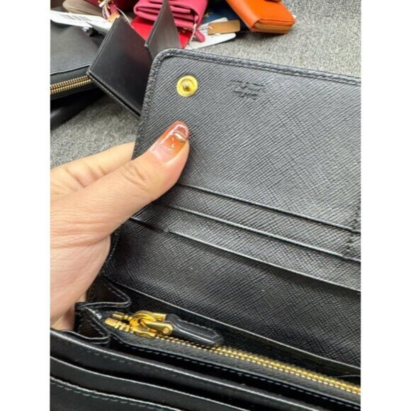 PRADA Black Saffiano Leather Long Wallet 175-013025 - Picture 8 of 8